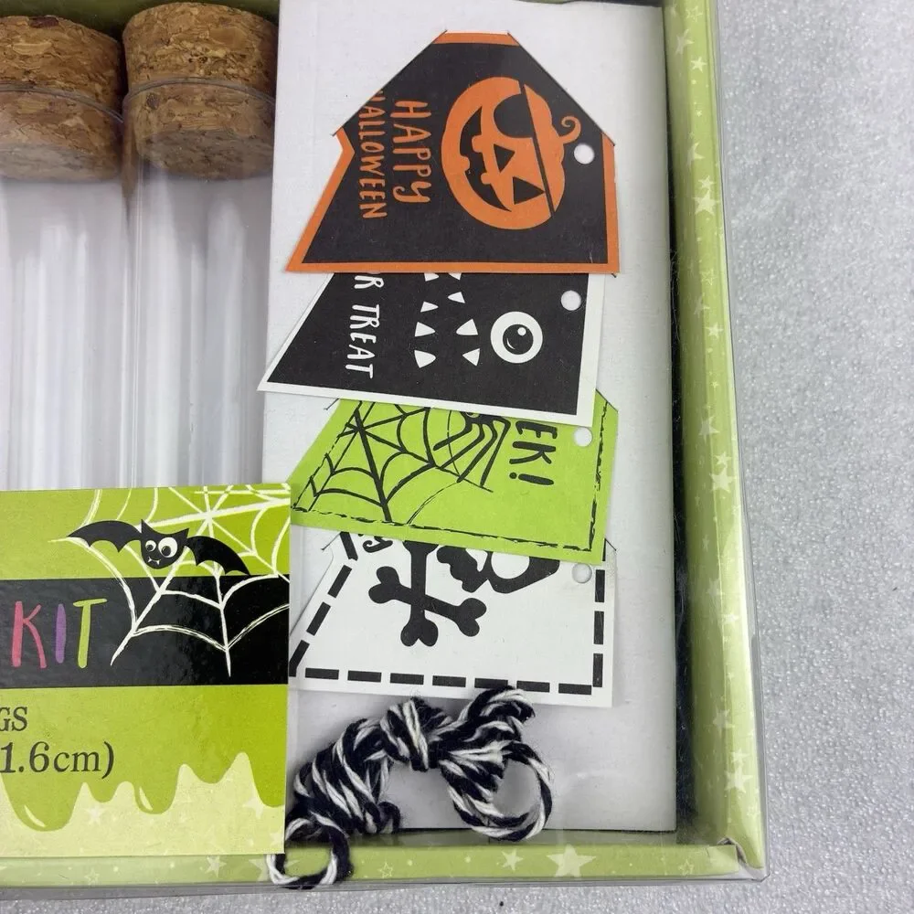Lot of 2 Halloween Test Tubes Party Favor Kits Corks Gift Tags Twine Target NEW